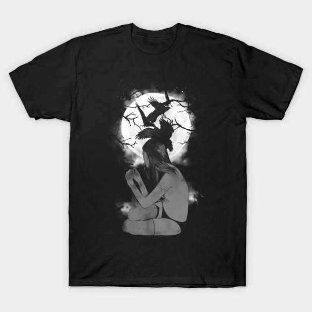 raven haired T-Shirt by mathiole